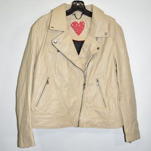 LOVE YOUR BODY LAMB LEATHER JACKET TAN XL